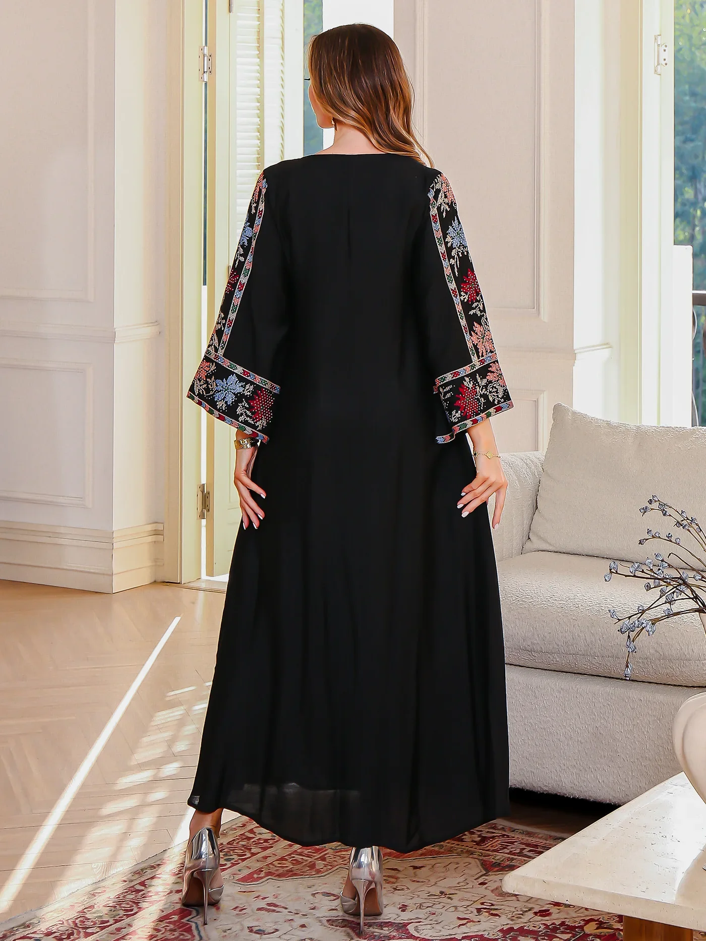 Eid femmes Robe Abaya musulman Ramadan Jalabiya broderie perles robes de soirée dubaï longue Robe maroc robes Largos 2026