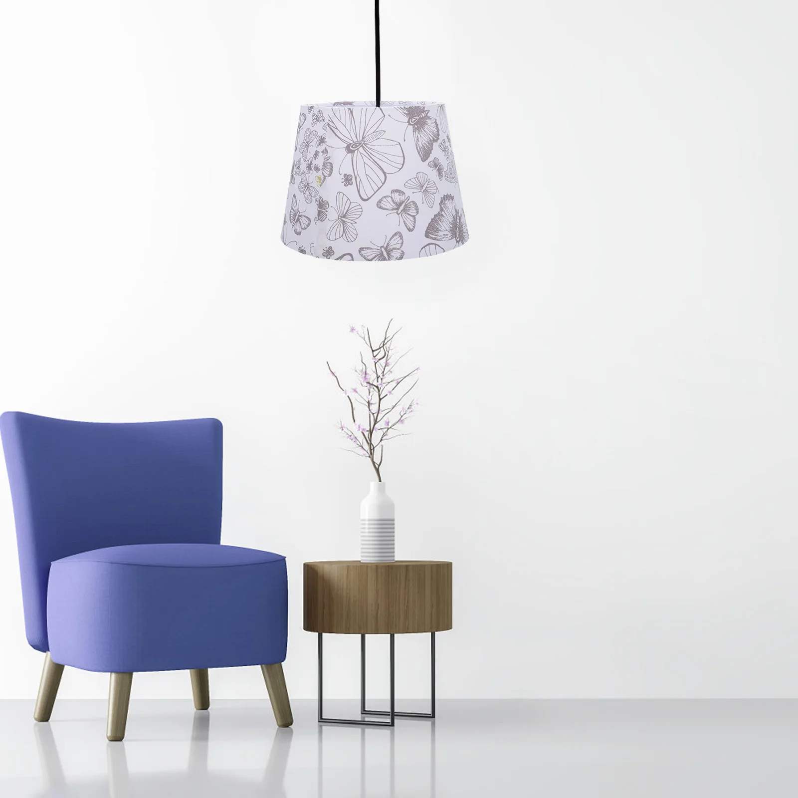 

Modern Fabric Lampshade Durable Round Table Lamp Cover Home Bedroom Study Library Lighting Accessories Printing