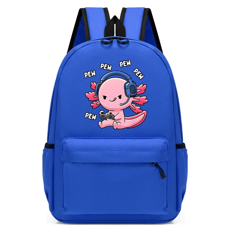 Zainetto regalo per bambini di lusso Axolotl gioca a giochi zaino Anime zaino carino cartone animato zaino piccolo zainetto per l'asilo