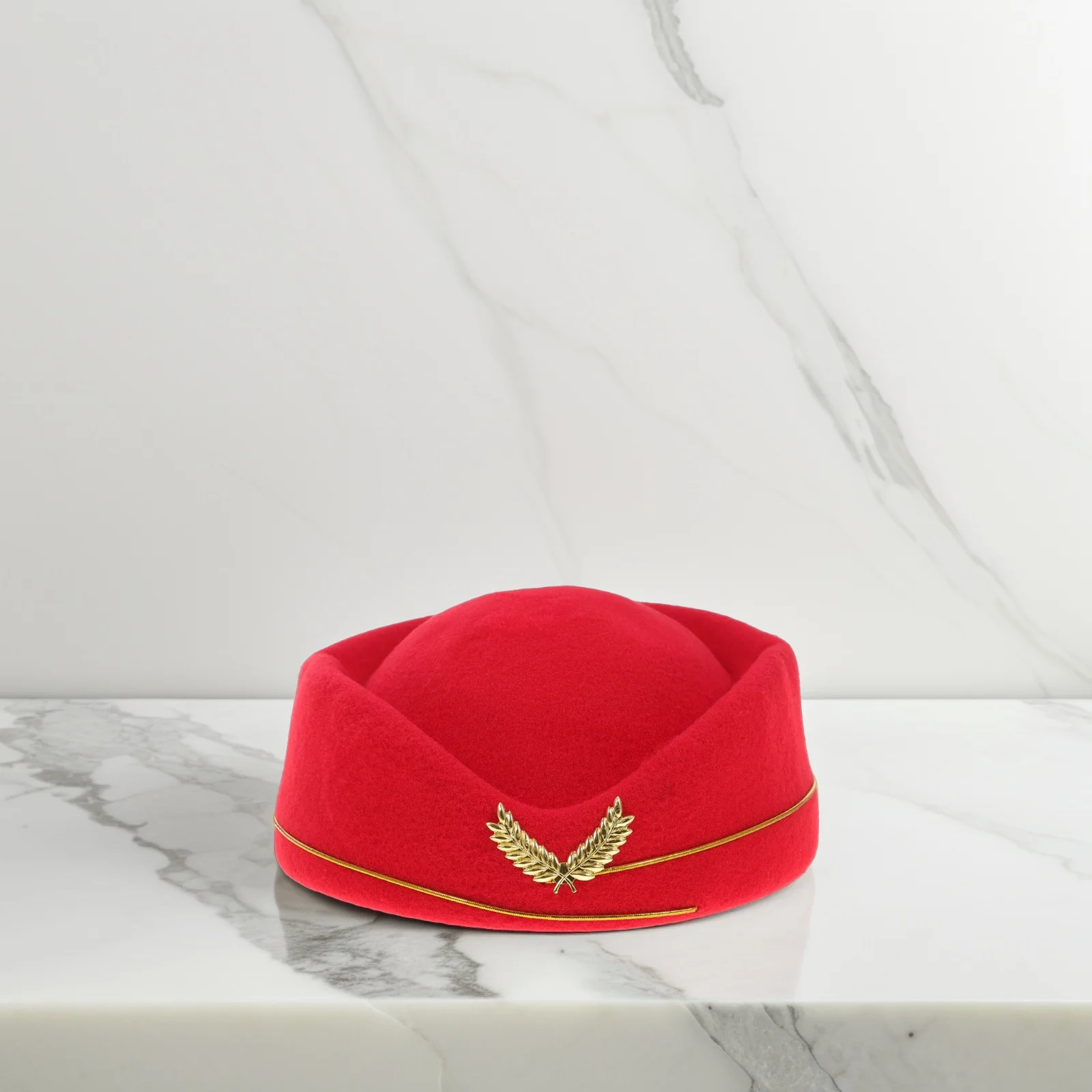 

Red Airline Stewardess Hat Flight Attendant Cap for Women Men Lightweight Comfortable Cosplay Party Stage Performance