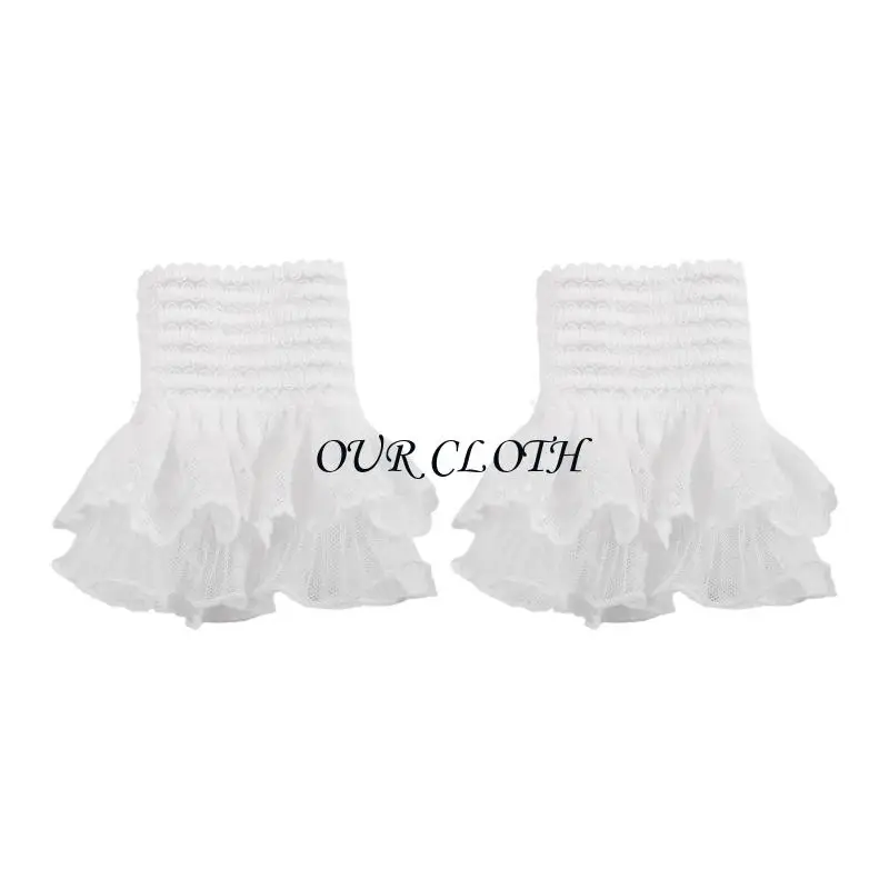 

Elastic Lace Faux Sleeves Anime Design Armwear Decorative Cuffs Sleeves for Women Girl Daily Outfit Clothing Enhancement Y1AC