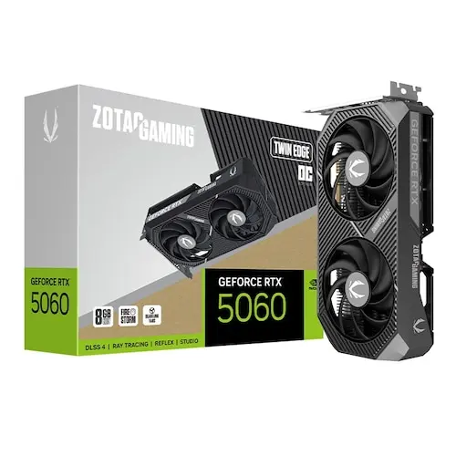 [خارج المخزون، لا يمكن الشحن/التأكد من التوفر] منتج محلي مستورد رسميًا، ألعاب Zotac Geforce Rtx 5060 Twin Edge Oc D7 8Gb