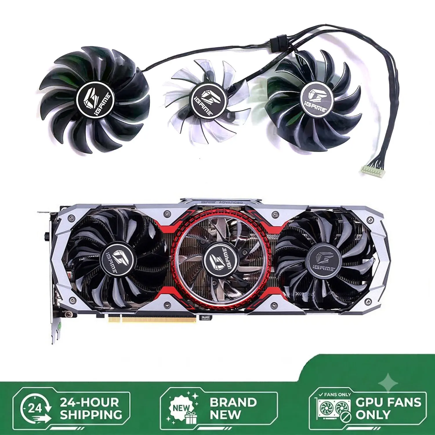NEW Suitable for Colorful iGame GeForce RTX2070 SUPER 2080 SUPER Advanced OC graphics card 75MM 85MM PVA080E12R 4PIN GPU fan