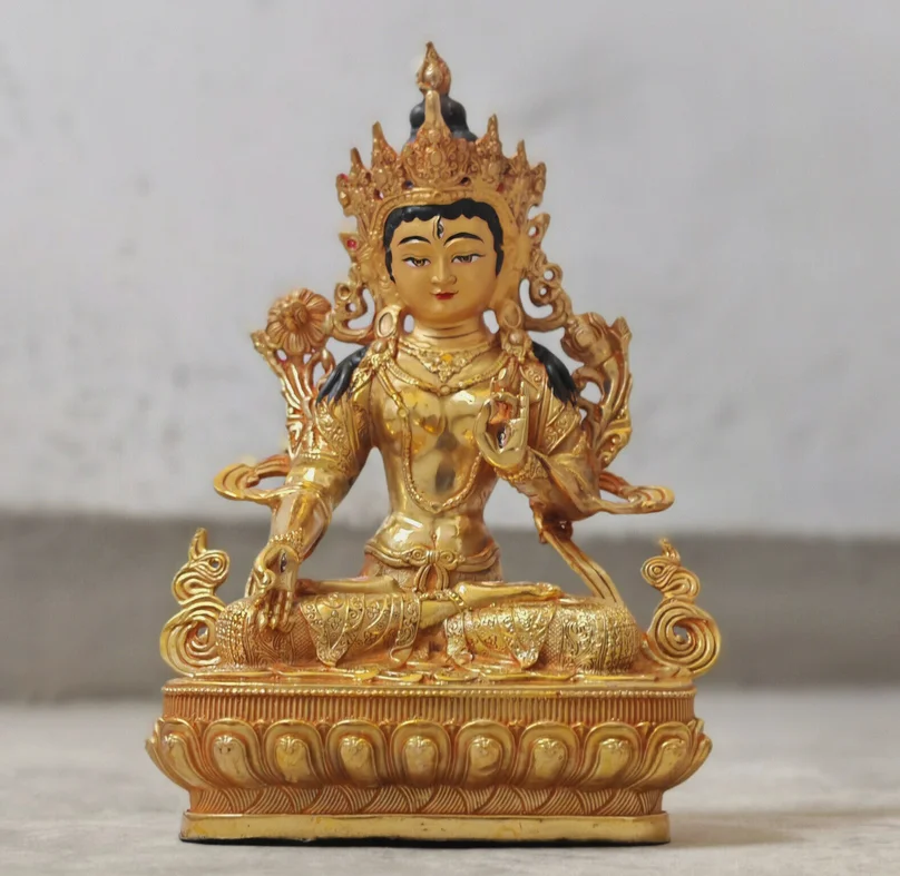 

guanyin Kwan-yin Bodhisattva 7 eyes Tara white Buddha blessed treasures Statue;