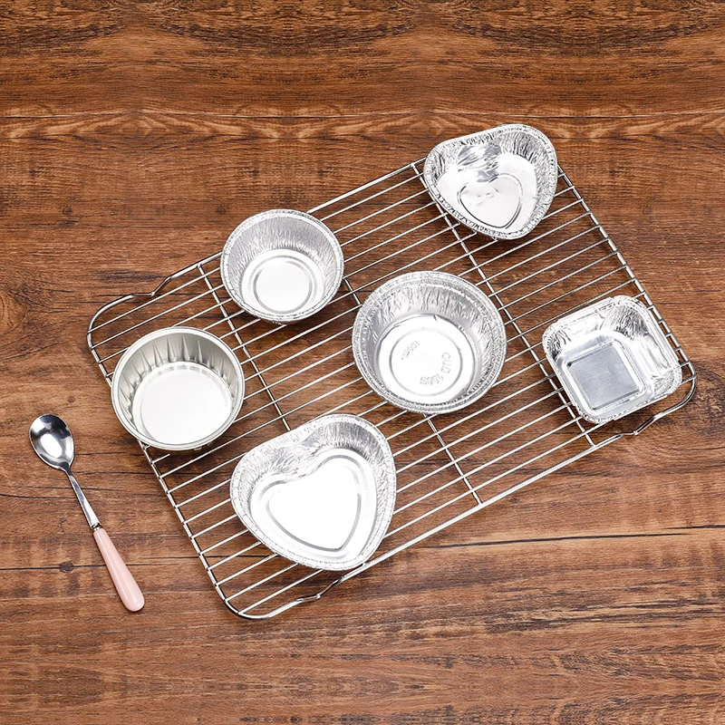50 Egg Tart Cips Aluminium Foil Muffin Cupcake Cups, Disposable Baking Mold Cake Puddings Tray Air Fryers BBQ Cooking Holder