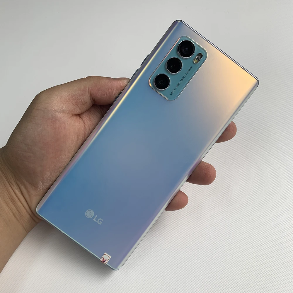 LG WING 5G هاتف محمول أصلي غير مقفول F100N النسخة الأمريكية 4G LTE هاتف محمول 6.8 بوصة 8 جيجابايت رام 128 جيجابايت/256 جيجابايت ROM أندرويد LG WING F100