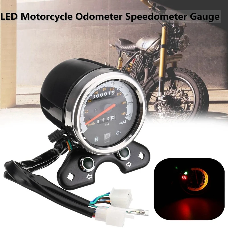 Universal Motorcycle LED Speedometer Odometer USB Interface Motorbike Odometer For CG125 GN125