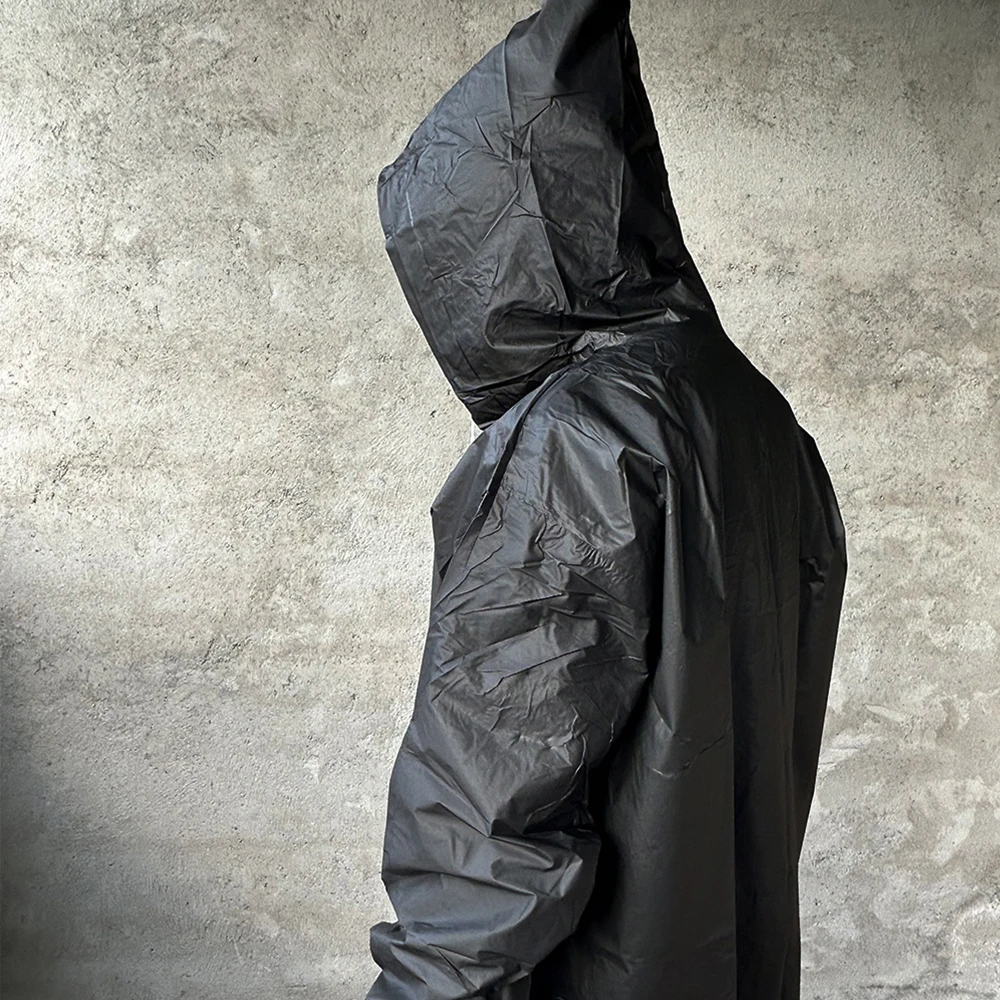 Disposable EVA Raincoat Unisex Hooded Waterproof Long Rain Coat Black Outdoor Hiking Camping Fishing Travel Wear For Men Women 15 S65f2964283d34e16aabcb57834ea62deu