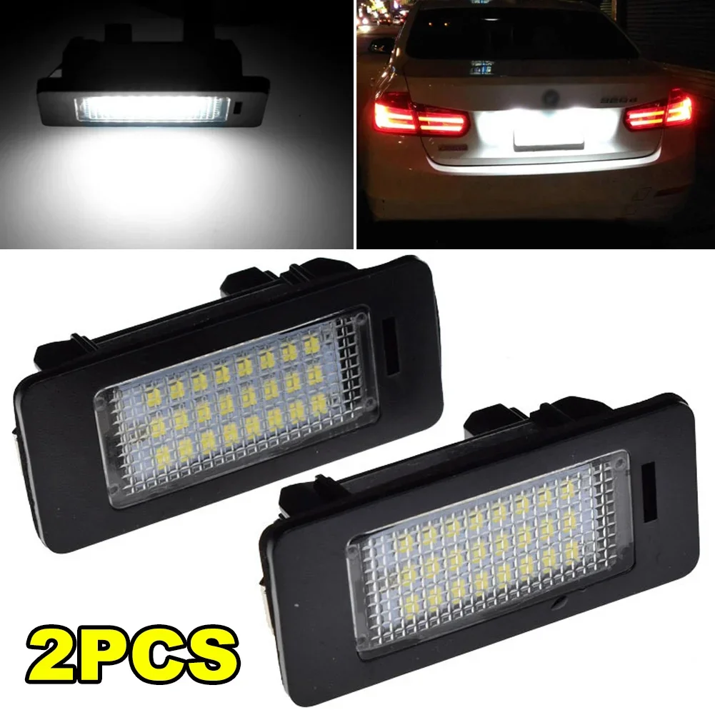 ل BMW E92 E93 F30 F31 F45 E39 E60 F10 F11 E70 F80 E84 E82 F22 E90 E91 E61 X1 X3 X5 X6 M3 الأبيض LED رقم لوحة ترخيص ضوء