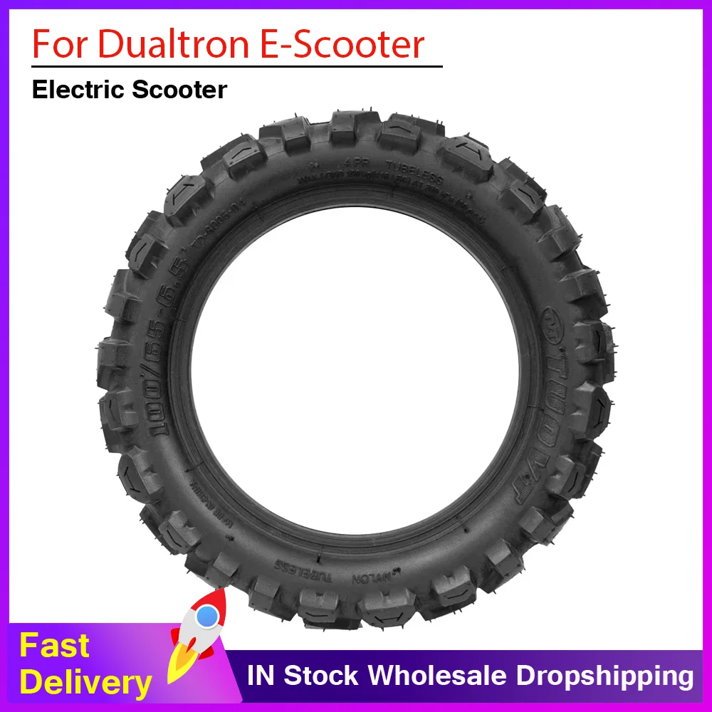 11Inch 100 65-6.5 Outer Tire Tuovt Tubeless Wide Thick Off-Road Wheel for Dualtron E-Scooter Blast Replacement Vacuum Tyre