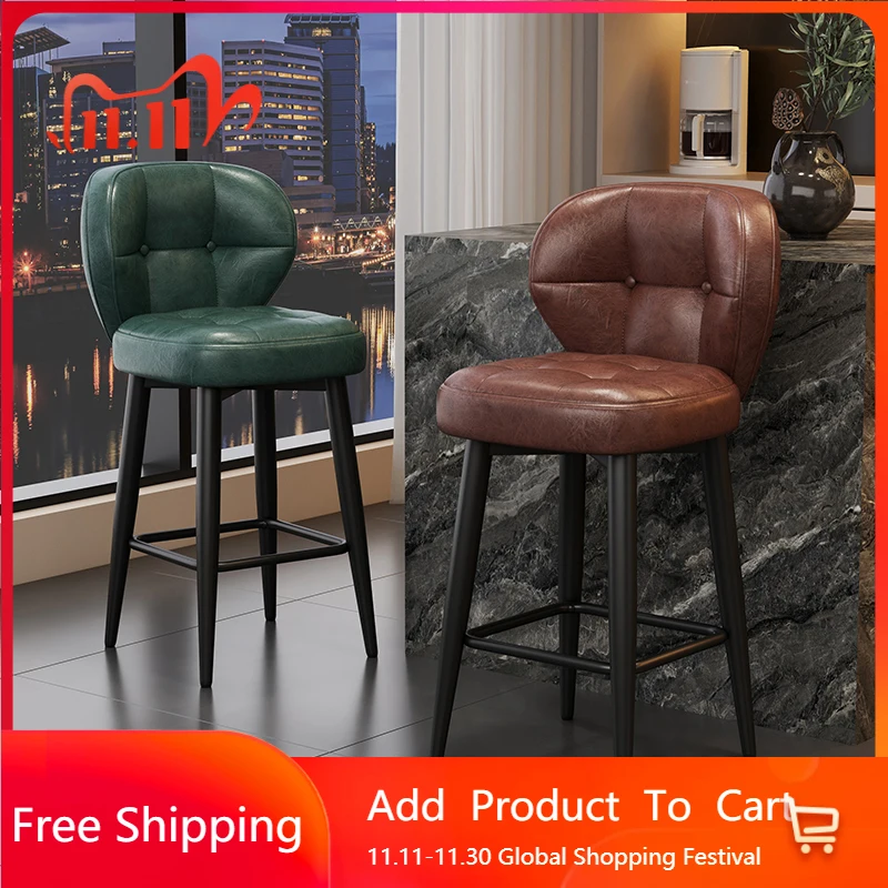 

High Reception Bar Stools Garden Gaming Modern Luxury Nordic American Industrial Bar Stools American Sturdy Muebles Furniture