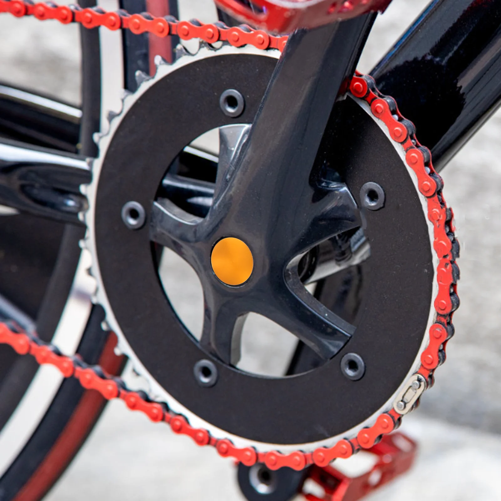 مجموعة واحدة من غطاء كرنك الدراجة، غطاء غبار من سبائك الألومنيوم لدراجة الطرق الجبلية، خفيف الوزن وسهل التركيب، كرنك عجلة السلسلة #1