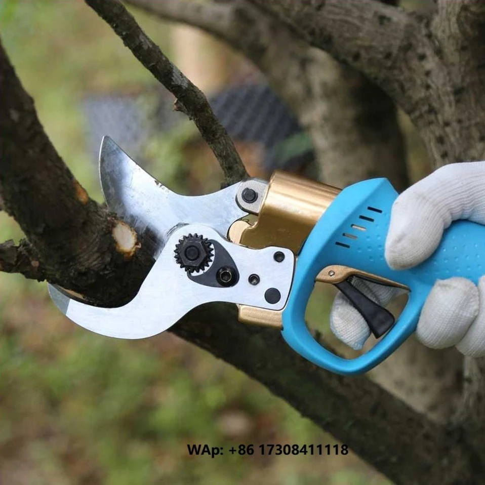 45mm Cutting Diameter Lithium Ion Battery Powered Orchard Branch Scissors Garden Electric Pruning Shears