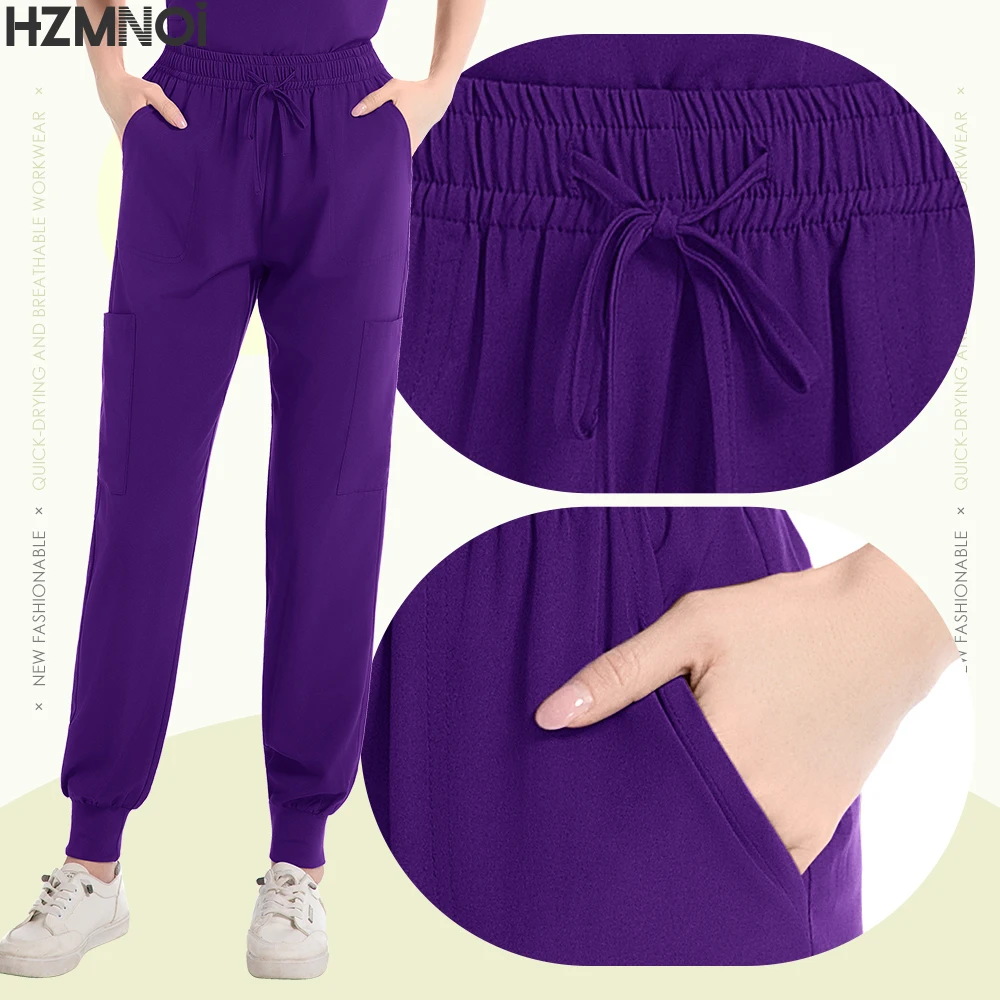 Intensive Care Unit-scrubset voor heren en dames Korte mouwen Top en broek met V-hals Werkkleding voor arts en verpleegkundigen Ziekenhuis