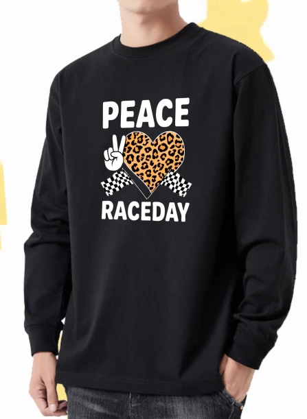 

Футболка для мужчин, осенняя футболка с длинными рукавами в стиле аниме Gym, футболка с рисунком Peace Heart, футболка с круглым вырезом и принтом, высококачественные предметы первой необходимости