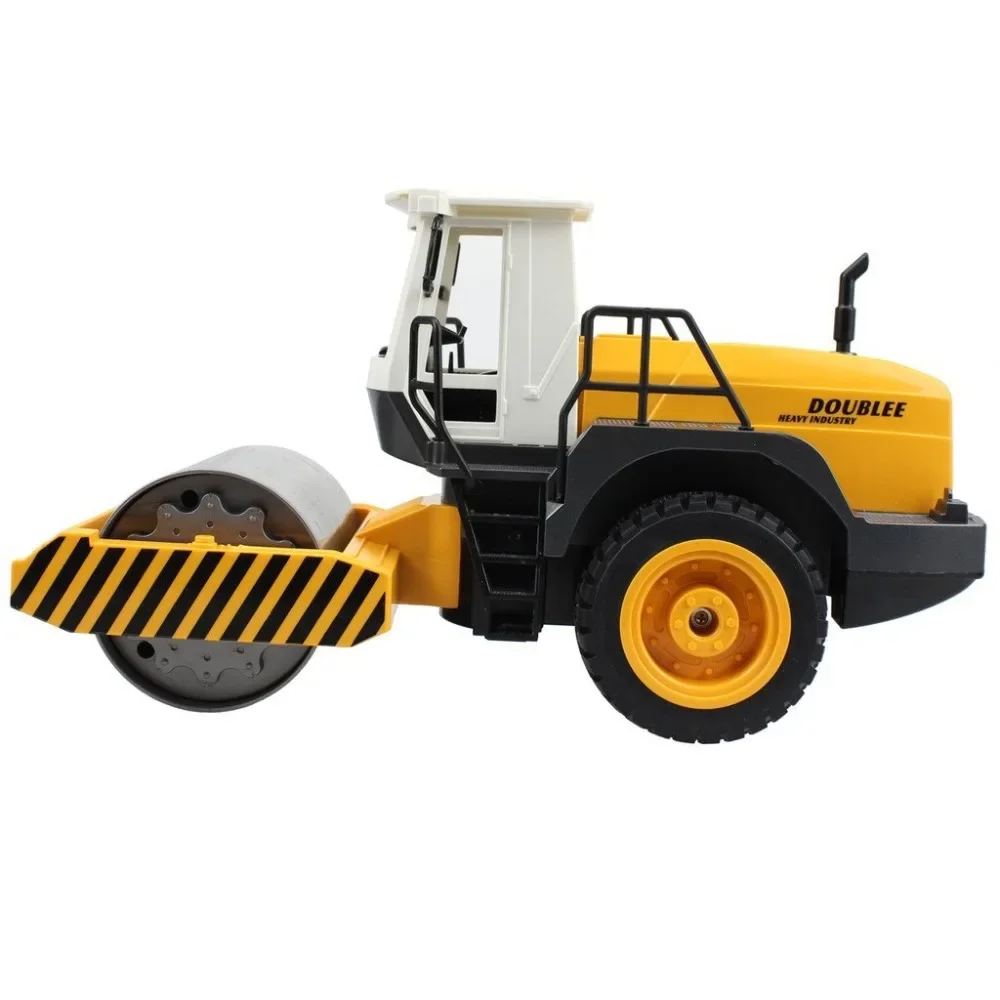 Duplo e e522 1/20 grande rc caminhão trator rolo de estrada 2.4g carro controle remoto vibrar engenharia veículo modelo brinquedos para meninos crianças