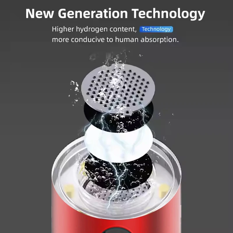 Rechargeable Hydrogen Generator Ionizer 5000PPB H2 Rich Cup Portable Hydrogen Rich health Maker USB Hydrogen Water Bottle
