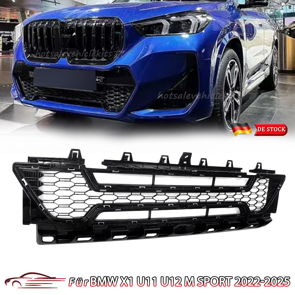 

Нижняя решетка переднего бампера для BMW X1 U11 U12 M Sport 2023-2025, сотовая центральная гоночная решетка M35i, замена для BM1036224