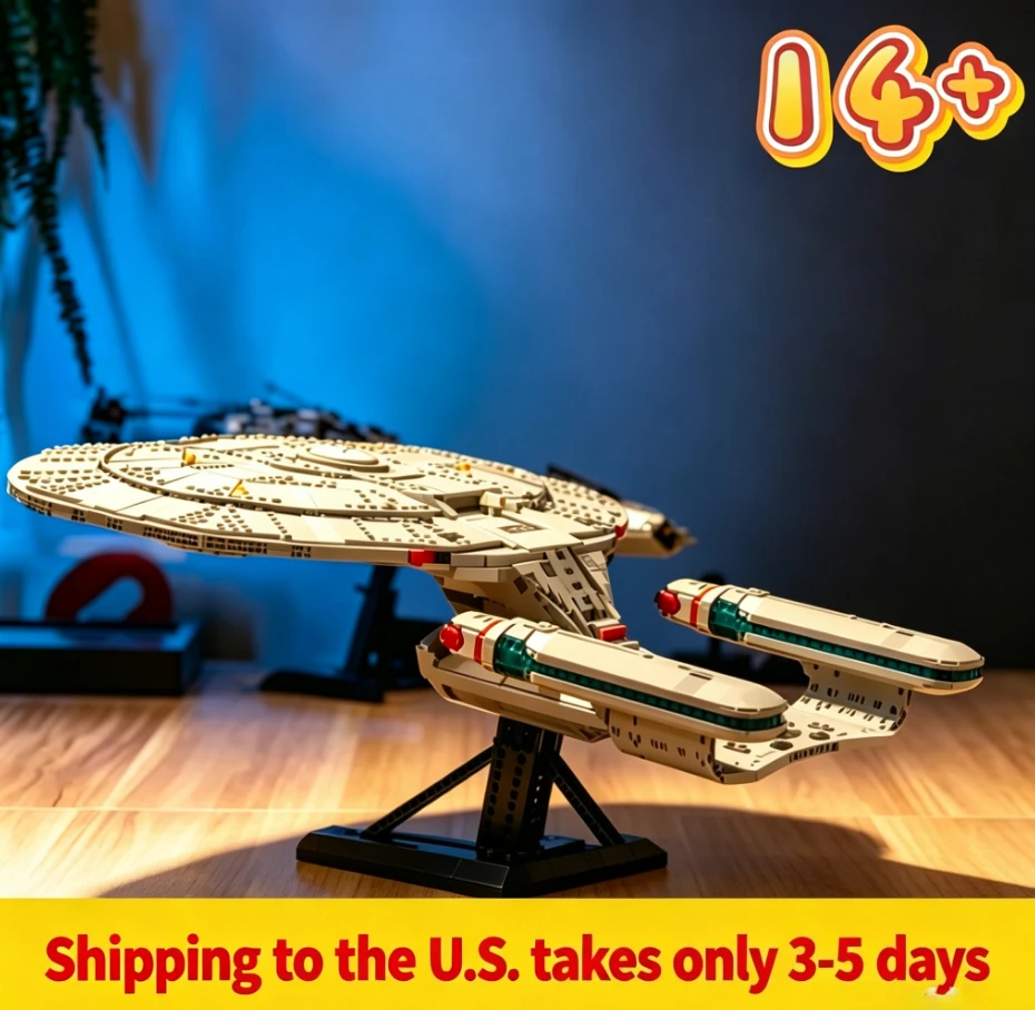 3600pcs News Star Trek EnterpriseConstruction NCC 01701D Spacecraft Module Creative Brick Model Adult Birthday Toy Gift