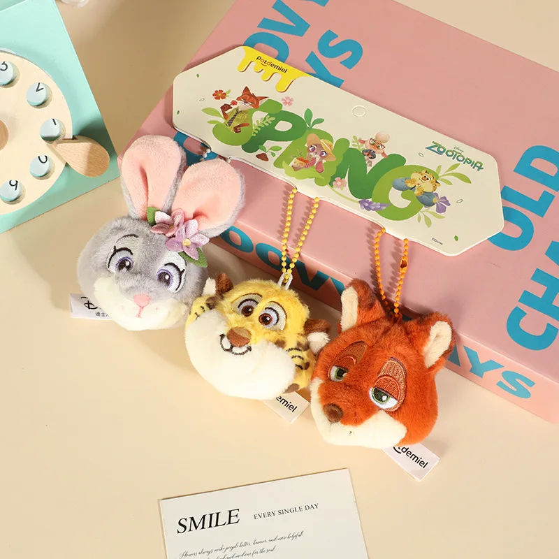 

Disney Zootopia Series Judith Nick Leopard Officer, набор плюшевых подвесок, милый брелок, мягкие игрушки, подарок другу на день рождения для влюбленных