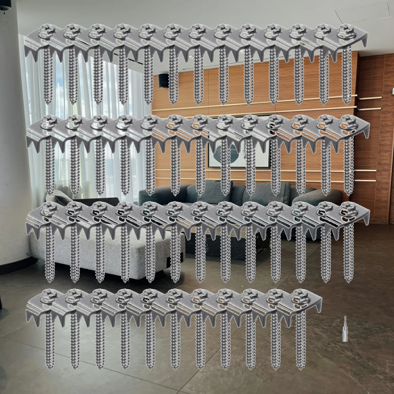 50 Pieces Threaded Fence Mounting Clip No Pre-Drilling Metal Fence Fastener with Screw Fencing Hardware Rust-Resistant