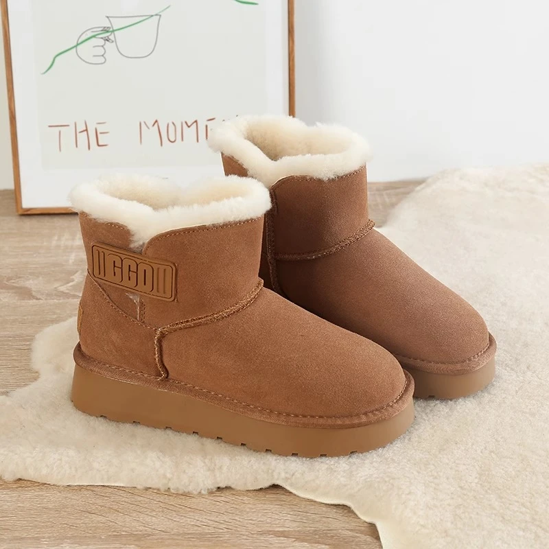 

2024 New Classic Thickened Fluff Women's Snow Boots Comfortable Warm Ankle Boots Women Winter Ladies Shoes Chunky