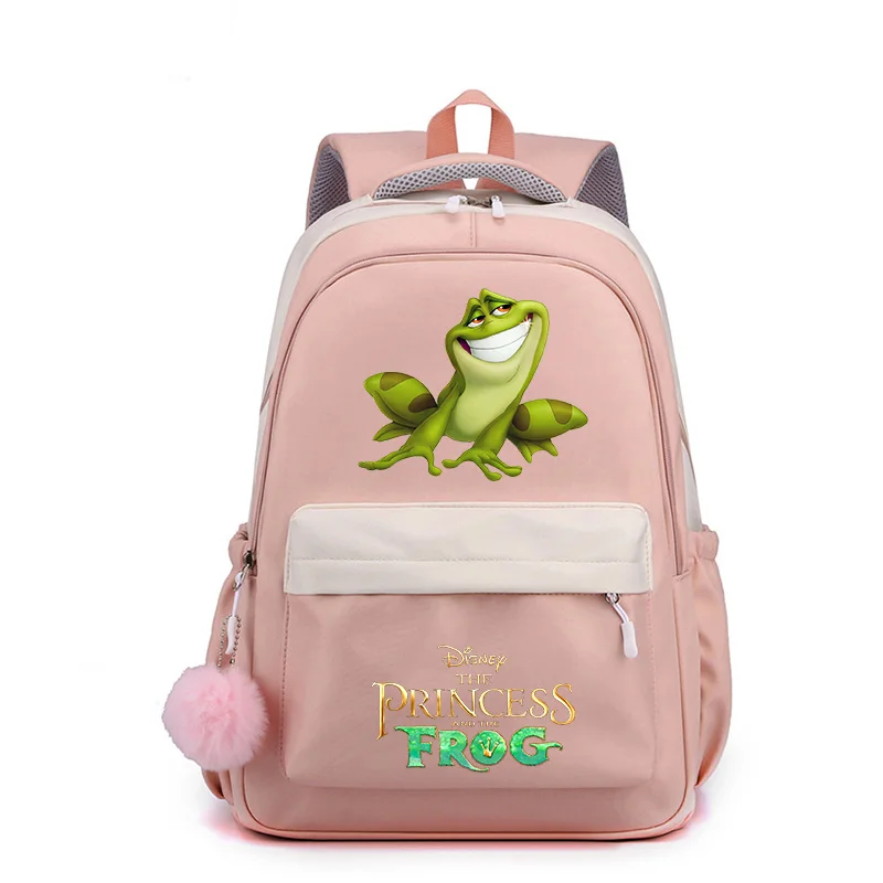 

Disney The Princess and the Frog Popular Kids Teenager School Bags High Capacity Student Backpack Travel Knapsack Mochila