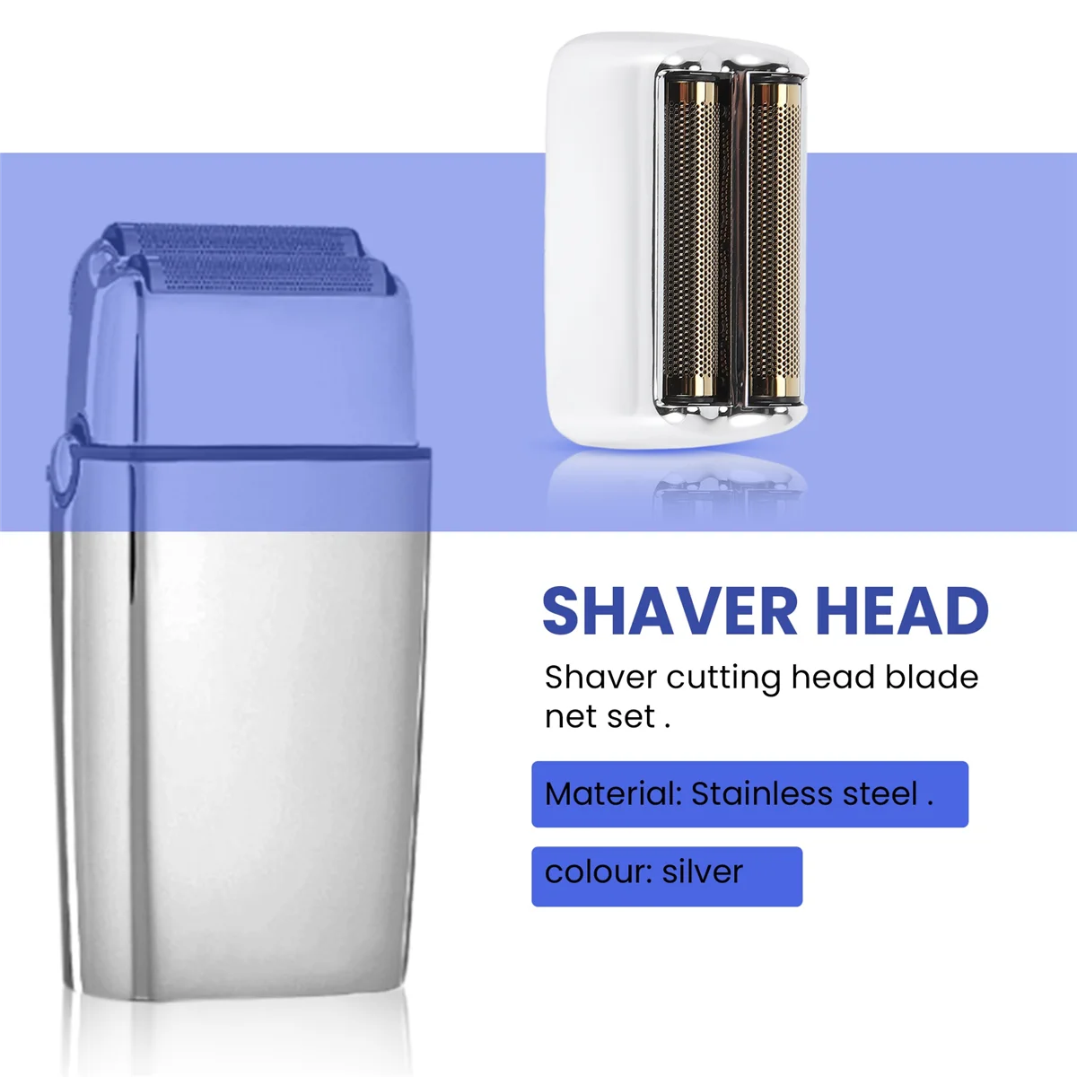 Hair Clipper Cutter Head for Babyliss Brightener PRO Foil Cutter Blade Hair Clipper Accessories Silver E