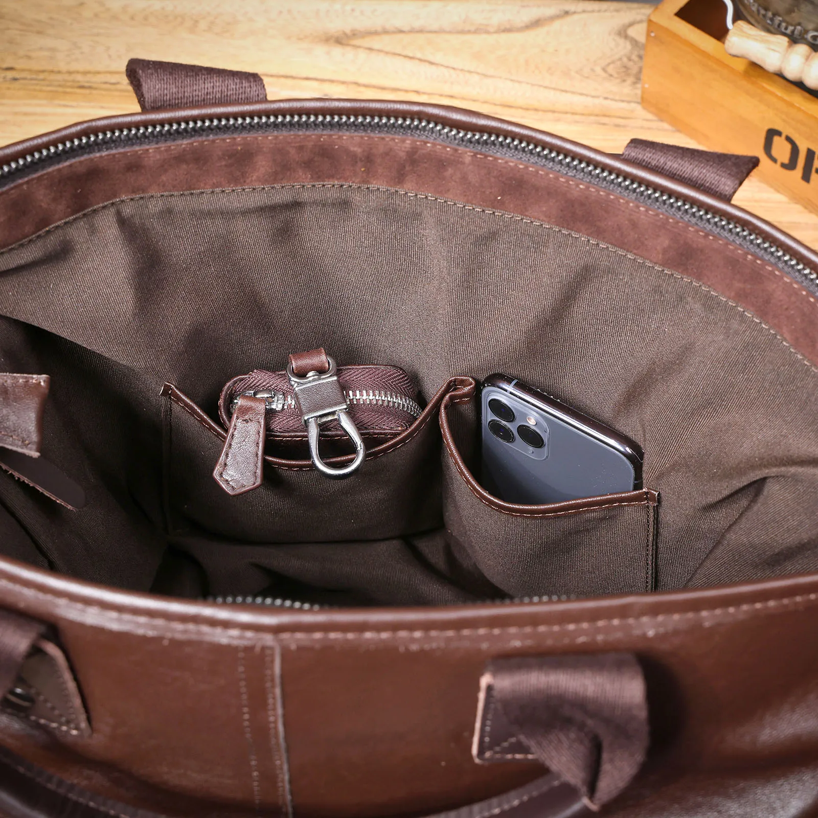 Brifecase de cuero genuino para hombre, bolsos para ordenador portátil de 15 pulgadas, bolso de Cuero de vaca Simple, cu