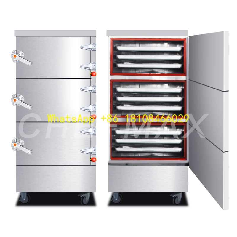 

Rice Stainless Steel Steamer Steam Cabinet for Cooking Food Chefmax Commercial Electric Gas Food