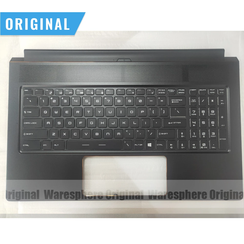 

New Original Palmrest with BL US Keyboard for MSI GS75 7G1C222 Palmrest Top Upper Case Cover