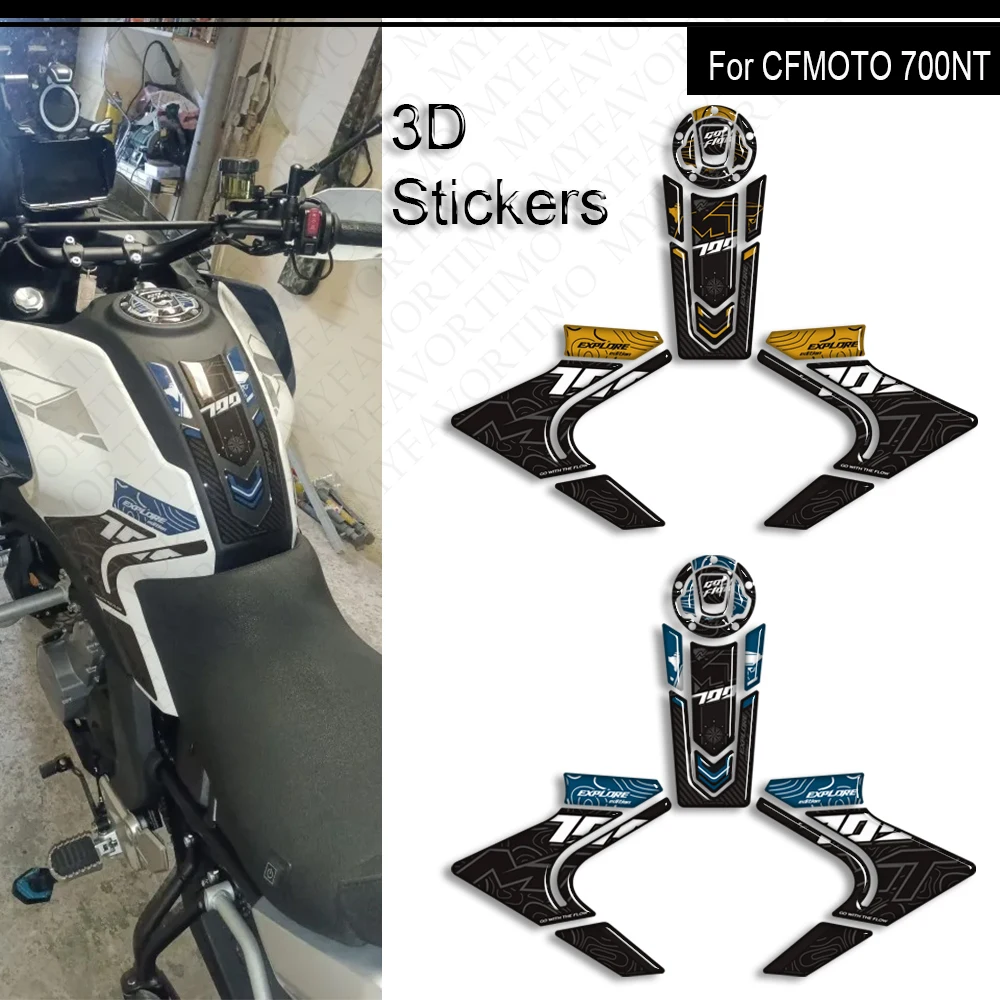 

For CFMOTO CF MOTO 700MT 700 MT Touring ADV Adventure Motorcycle Tank Pad Side Grips Gas Fuel Oil Knee Protector Stickers Decals