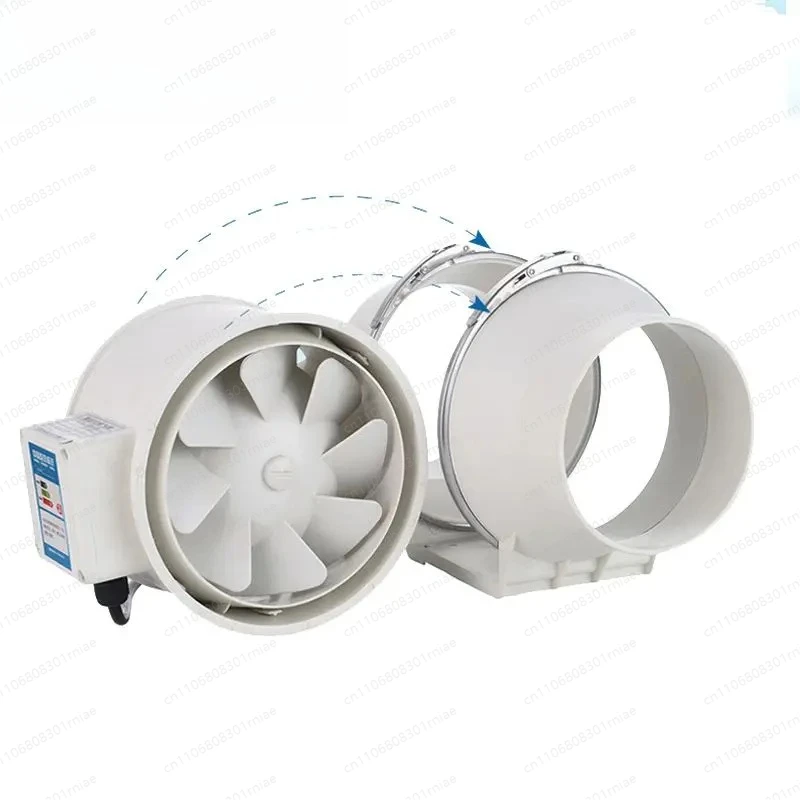 3/4/5 inch Inline Duct Fan Air Extractor Turbo Exhaust Fan Waterproof Air Ventilation Turbocharged Duct blower Kitchen Bathroom