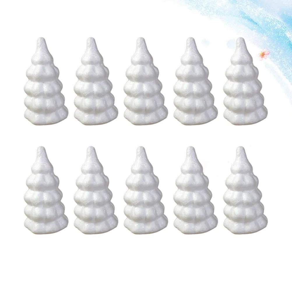 10Pcs Christmas Tree Tower Decorative Creative DIY Accessories Christmas Gift Kids Children Handmade Xmas Tree Crafts