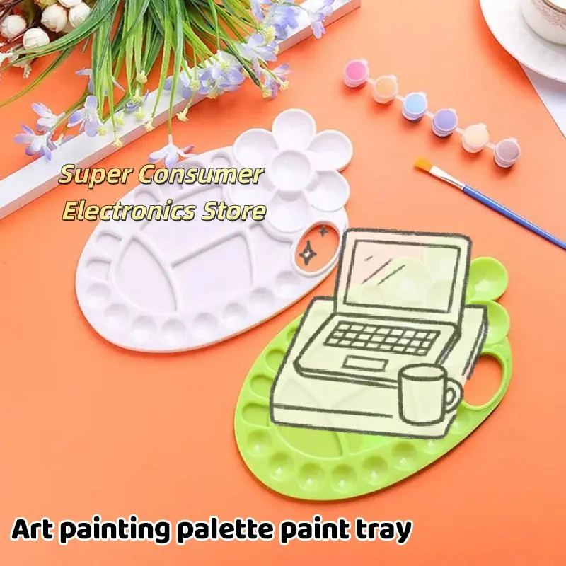 Multi Compartment Palettes 20 Wells Large Capacity Mixing Tray for Watercolor Acrylic Paints Home Studio Use