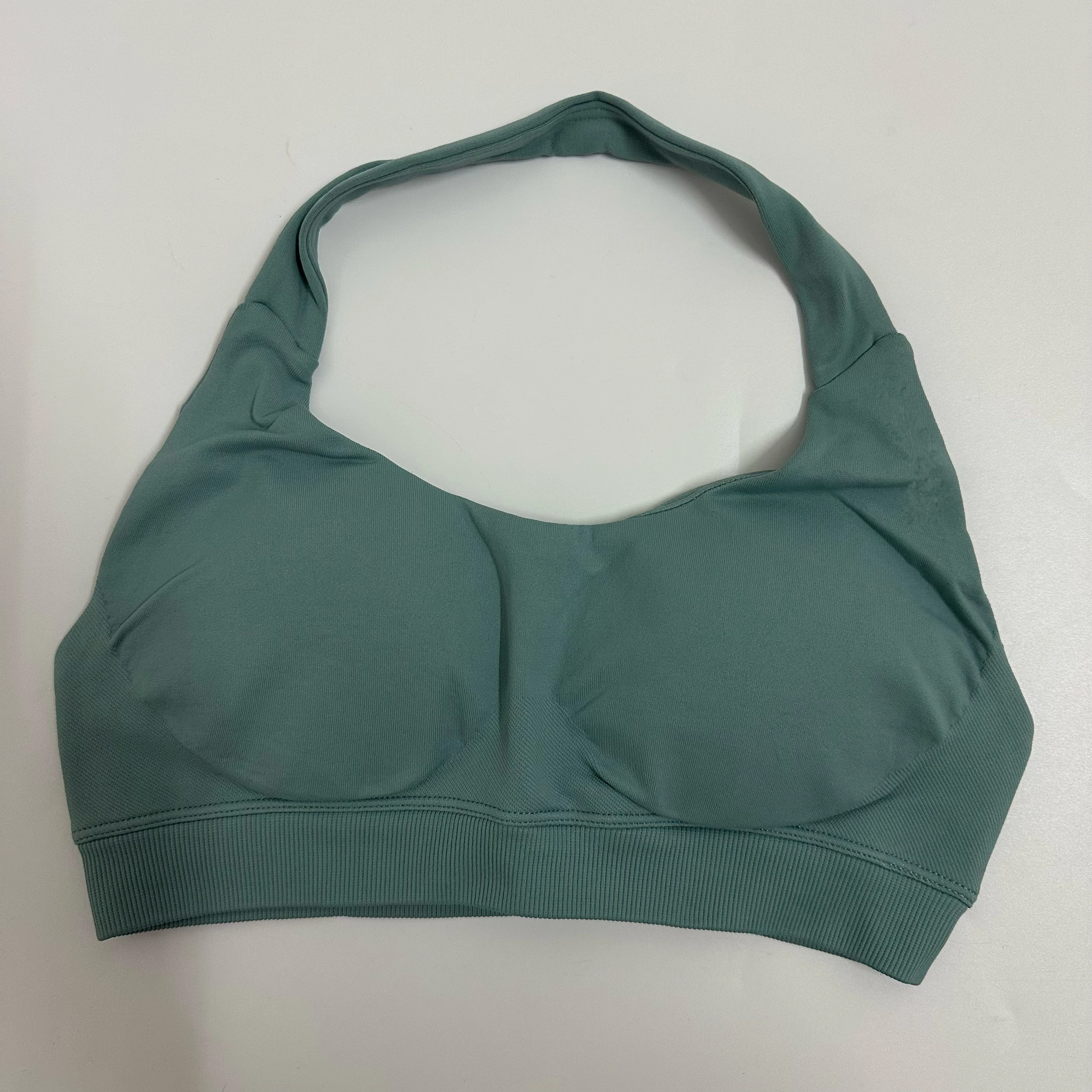 Yoga Sports Bra for Women Seamless Halter Neck Strap Bra Sexy Open Back Padded Yoga Top Bra Medium Support Gym Crop Top image 3