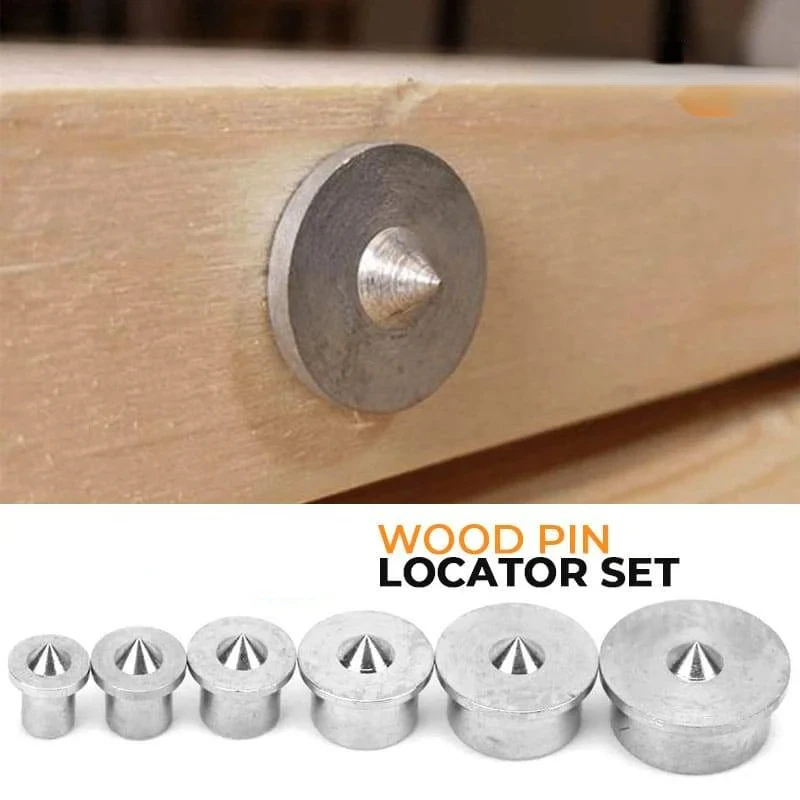 6PCS Wood Pin Locator Set 4mm-12mm Multi Dowel Center Point Set Tool Joint Alignment Pin Wood Timber Marker