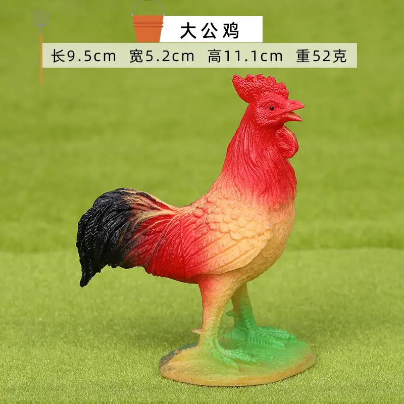 PVC Plastic Mini Boerderij Pluimvee Dieren Huisdecoratie Figuurtjes Gesimuleerde Dieren Hond Varken Schaap Kip Model Kinderspeelgoed