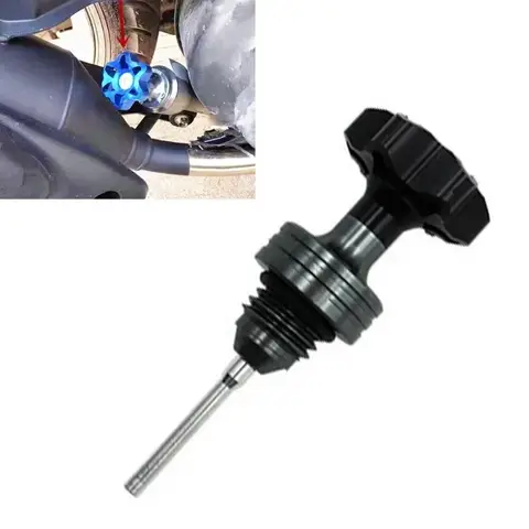 1pcs Motorcycle Engine Oil Dipstick Filler Plug Crankcase Oil Level Gauge for GY6 125 150 Gold Silver Plum Blossom Aluminum