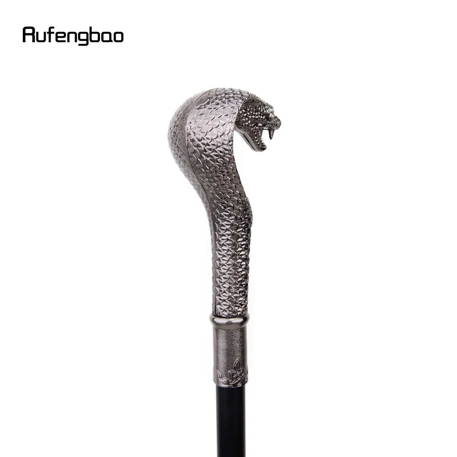 Silver Luxury Snake Handle Fashion Walking Stick for Party Decorative Walking Cane Elegant Crosier Knob Walking Stick 93cm