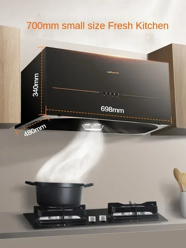 Wanhe  Large Suction Chinese Top Suction Old-fashioned Small Detachable Range Hood For Home Kitchen Easy To Clean cooker hood