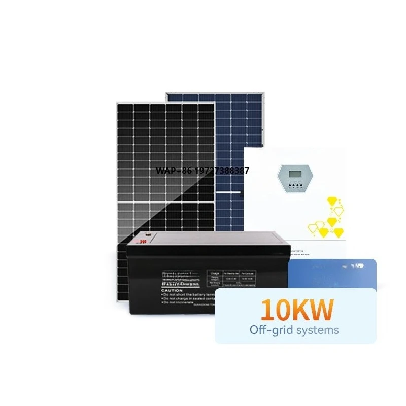 Hot Selling Off-Grid 10/15/20 kW Hybrid Monocrystalline Silicon Power System MPPT Controller Pure Sine Wave Inverter Lithium Ion