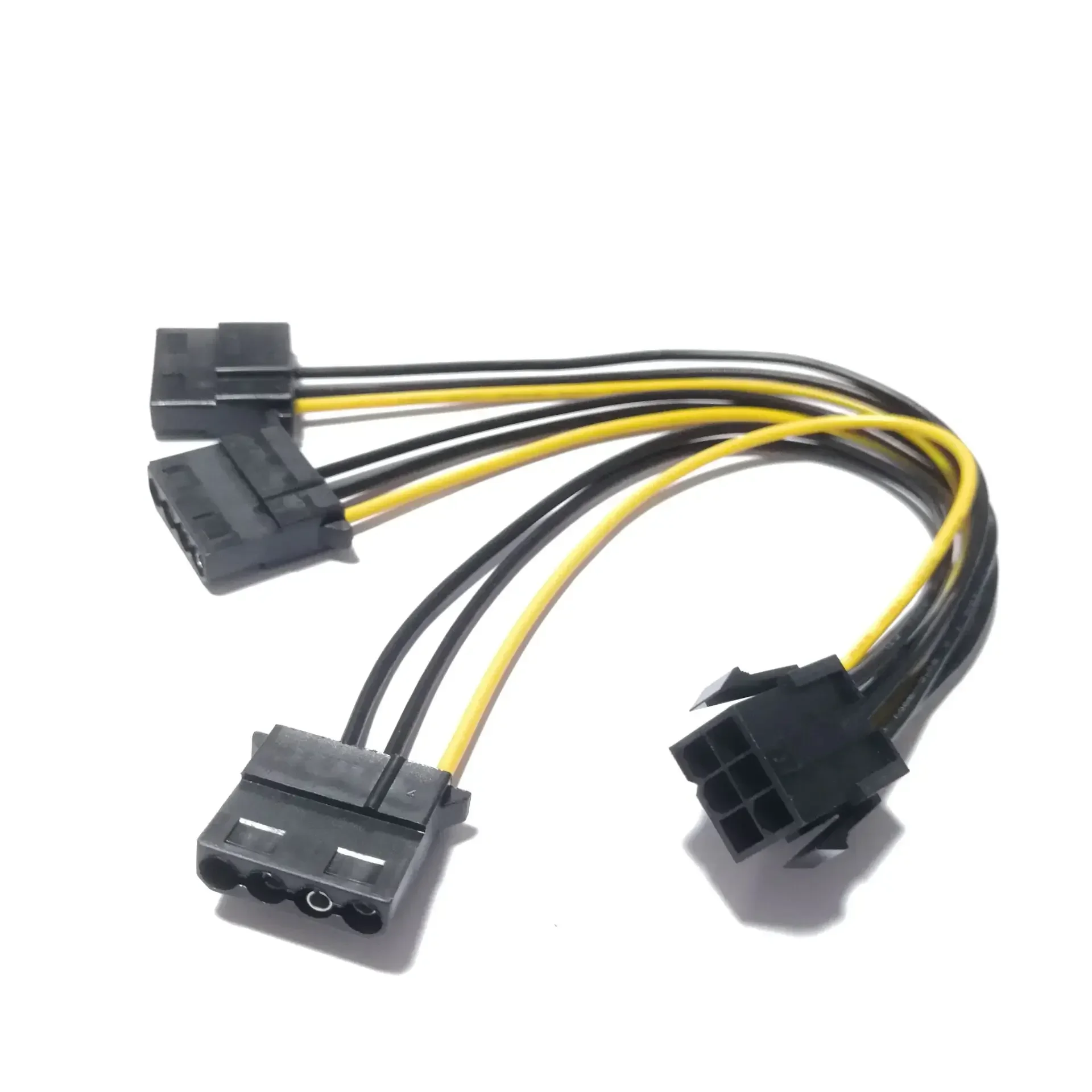 

PCI-E Graphics Video Card 6Pin Female To 3-Port D IDE 4Pin Power Cable Cord 18AWG Wire for GPU Extension Supply 20CM