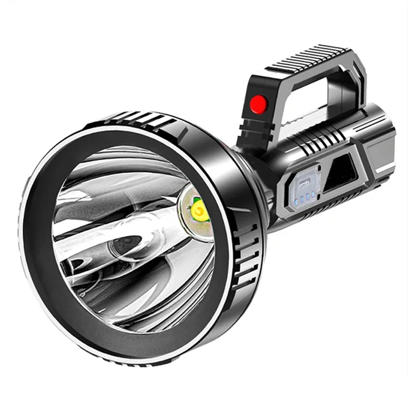 A50P-Strong Light Portable Flashlight USB Rechargeable Abs Outdoor LED Multi-Function Household Searchlight Portable