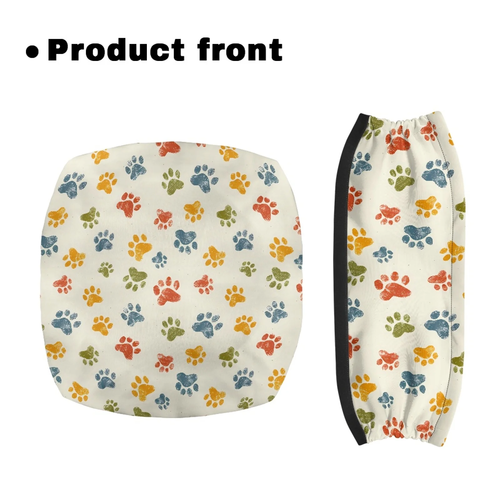 Coloranimal Multicolor Paw 2 Pcs Walker Seat Set for Men Rollator Seat Back Cover New Design