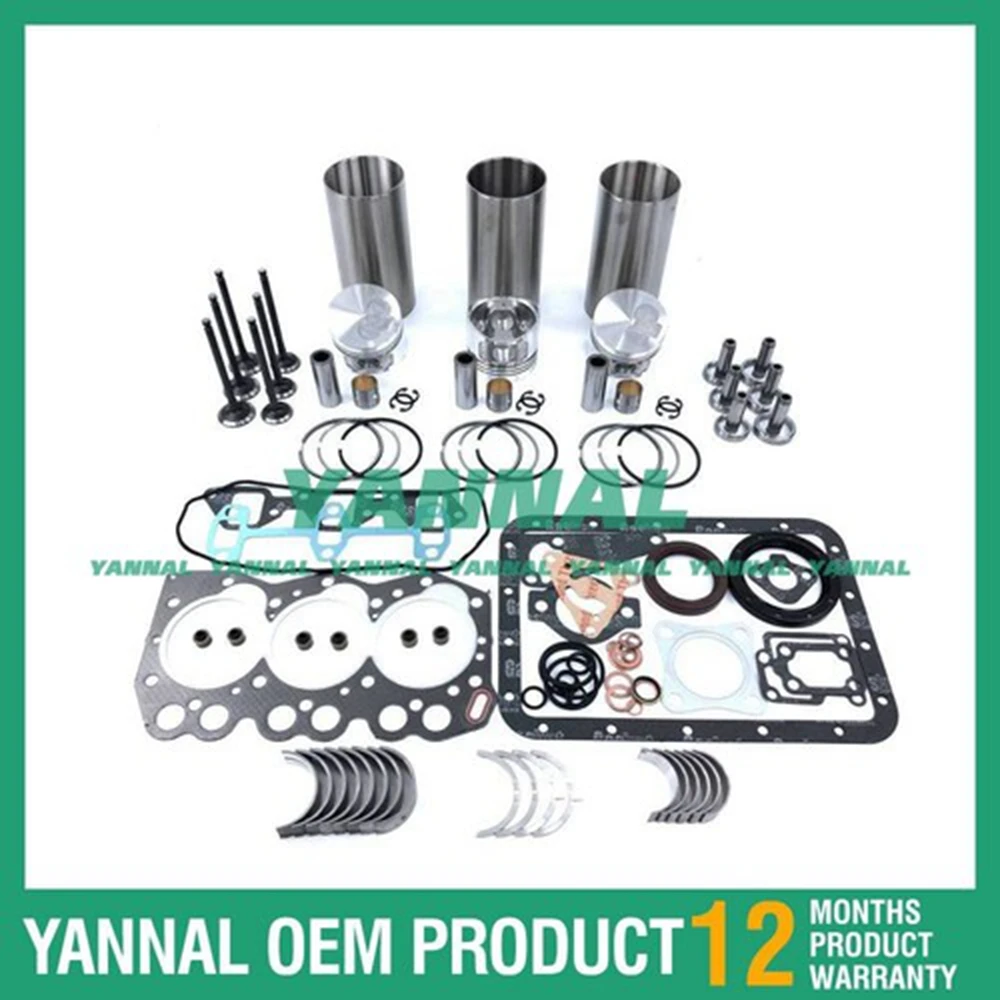 

Rebuild Overhaul Kit With Gasket Set Bearing&Valve Train For Yanmar 3TN66 Engine