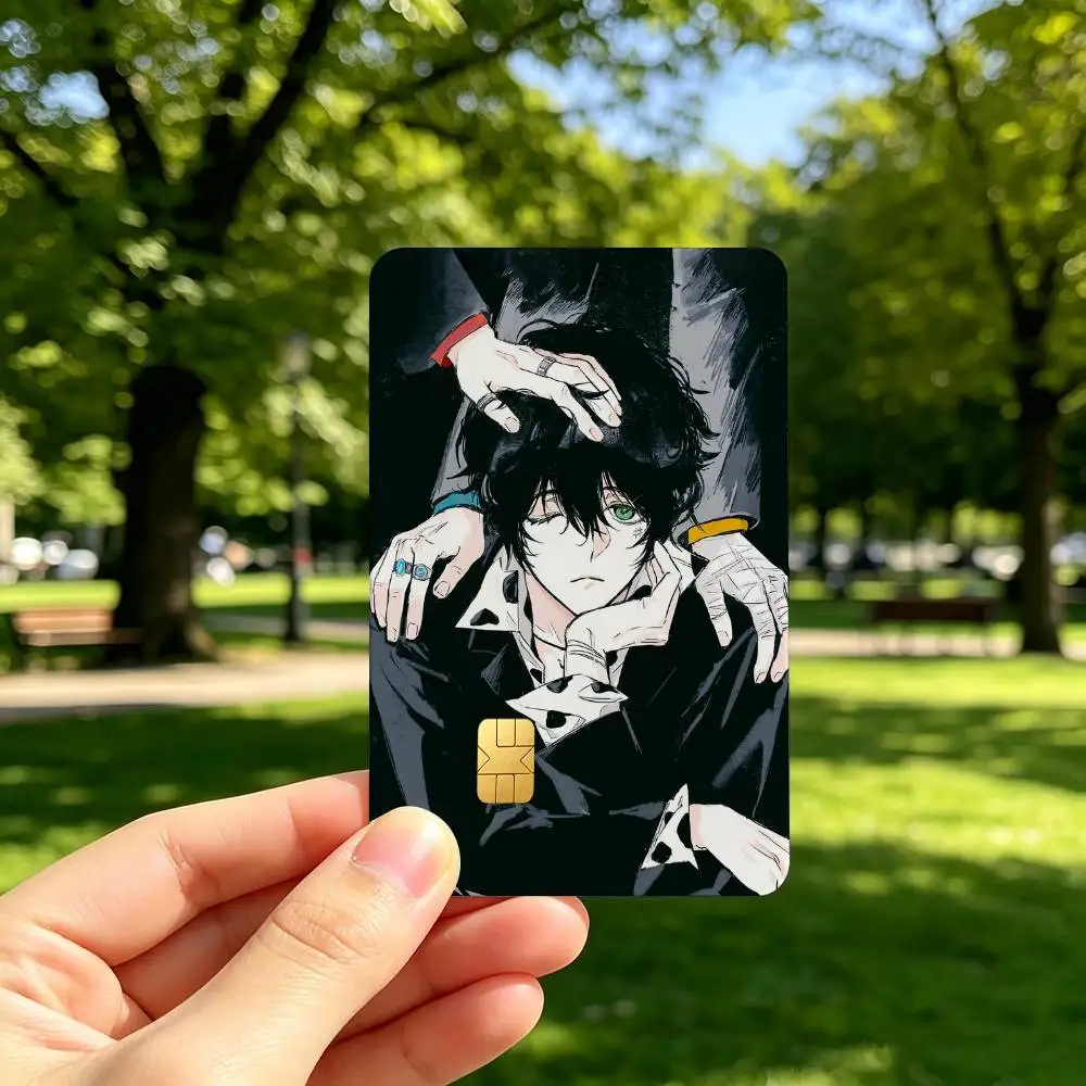 H-HITMAN R-REBORN L-Lambo Anime 1Set 4Pcs Waterproof Card Skin Stickers for Credit Bus IC Cards