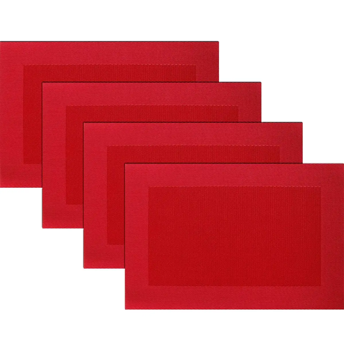 

Durable Placemats Set of 4 Vinyl Heat-Resistant Table Mats Washable Plastic Placemats for Dining Table
