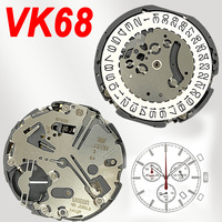 Japanese Vk68 Quartz Movement Watch Movement Accessories VK Series New.High precision accessory replacement