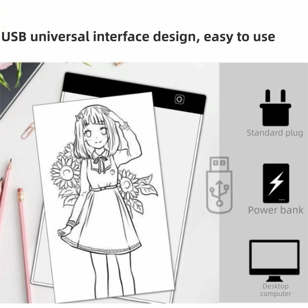 3 Level Dimmable LED Copy Board Light Tracing Box A4/A5 Tracing Light Box Drawing Copy Pad Portable Board Eye Protection
